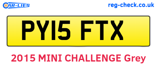 PY15FTX are the vehicle registration plates.