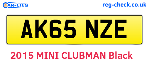 AK65NZE are the vehicle registration plates.