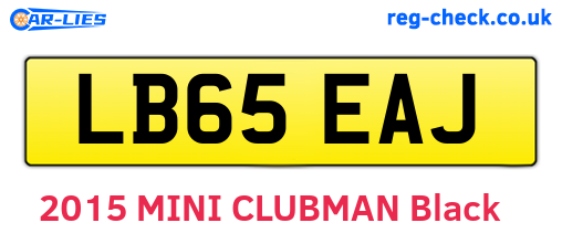 LB65EAJ are the vehicle registration plates.