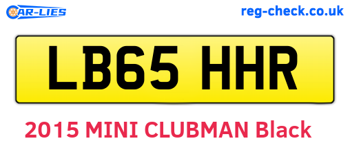 LB65HHR are the vehicle registration plates.
