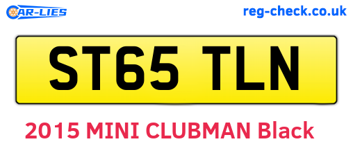 ST65TLN are the vehicle registration plates.