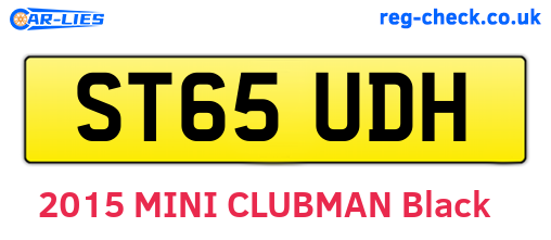 ST65UDH are the vehicle registration plates.