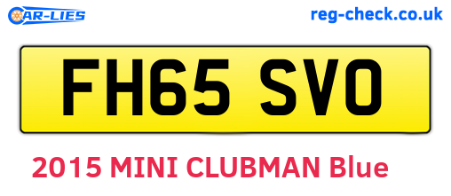 FH65SVO are the vehicle registration plates.