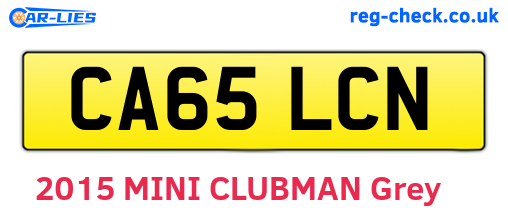CA65LCN are the vehicle registration plates.