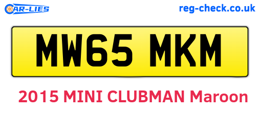 MW65MKM are the vehicle registration plates.