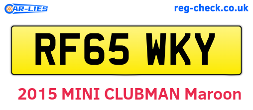 RF65WKY are the vehicle registration plates.