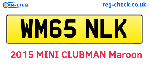 WM65NLK are the vehicle registration plates.