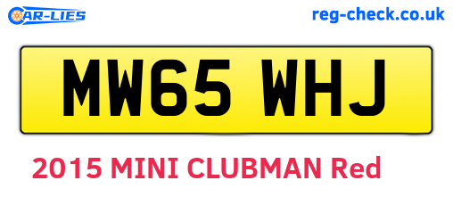 MW65WHJ are the vehicle registration plates.