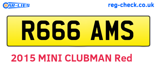 R666AMS are the vehicle registration plates.