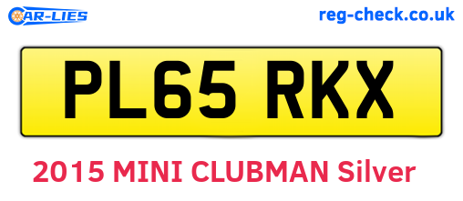 PL65RKX are the vehicle registration plates.