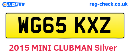 WG65KXZ are the vehicle registration plates.