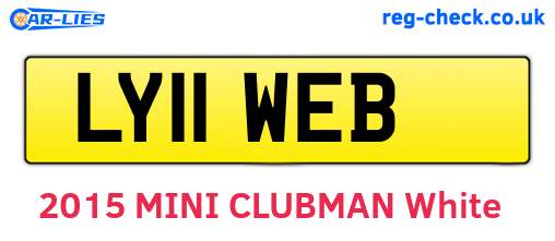 LY11WEB are the vehicle registration plates.