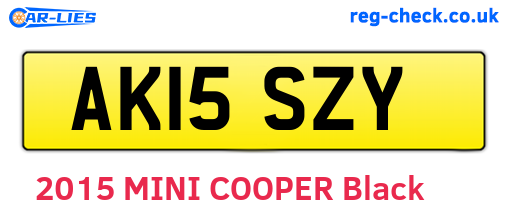 AK15SZY are the vehicle registration plates.