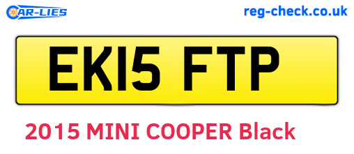 EK15FTP are the vehicle registration plates.