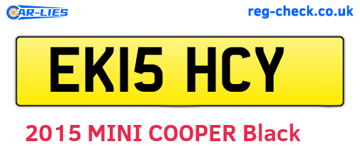 EK15HCY are the vehicle registration plates.