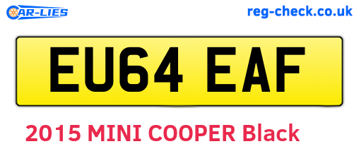 EU64EAF are the vehicle registration plates.