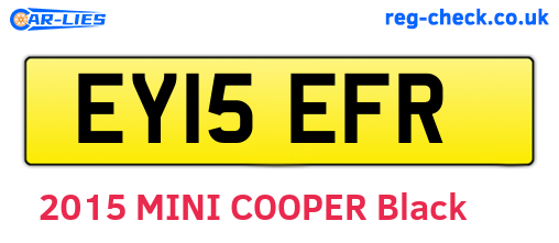 EY15EFR are the vehicle registration plates.
