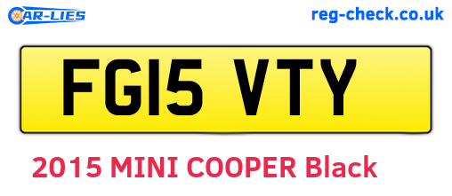 FG15VTY are the vehicle registration plates.