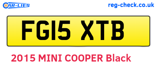 FG15XTB are the vehicle registration plates.