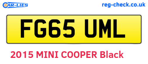FG65UML are the vehicle registration plates.