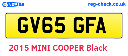 GV65GFA are the vehicle registration plates.