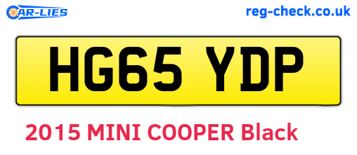 HG65YDP are the vehicle registration plates.