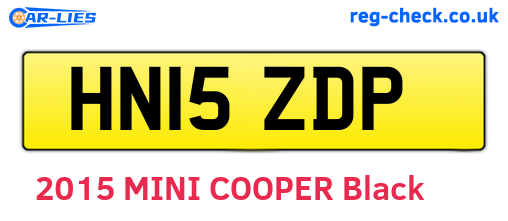 HN15ZDP are the vehicle registration plates.