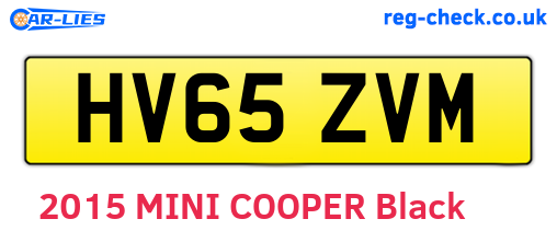 HV65ZVM are the vehicle registration plates.