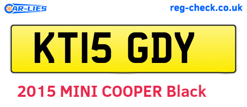 KT15GDY are the vehicle registration plates.
