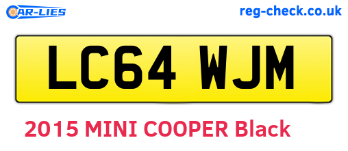 LC64WJM are the vehicle registration plates.