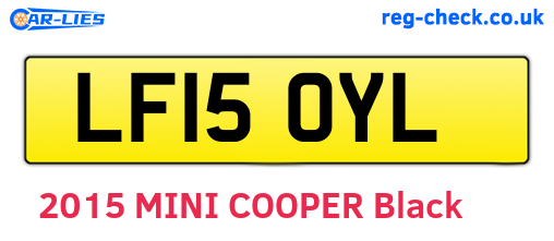 LF15OYL are the vehicle registration plates.