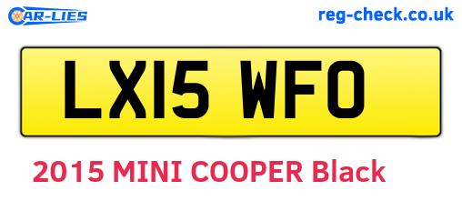 LX15WFO are the vehicle registration plates.