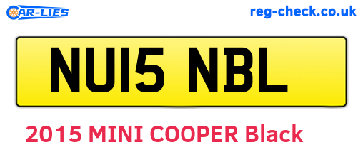 NU15NBL are the vehicle registration plates.