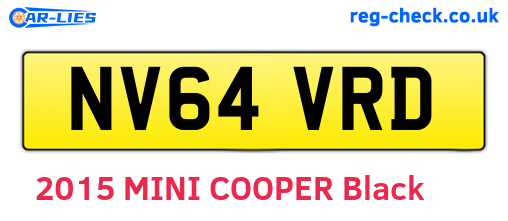 NV64VRD are the vehicle registration plates.