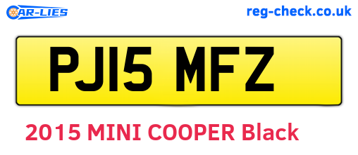 PJ15MFZ are the vehicle registration plates.