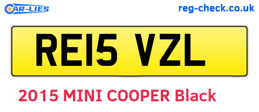 RE15VZL are the vehicle registration plates.