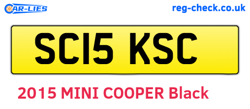 SC15KSC are the vehicle registration plates.