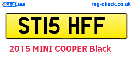 ST15HFF are the vehicle registration plates.