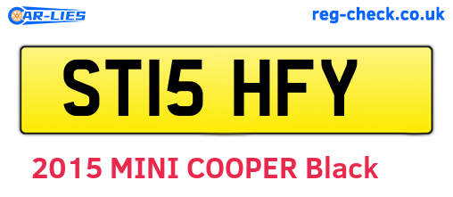 ST15HFY are the vehicle registration plates.