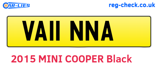 VA11NNA are the vehicle registration plates.