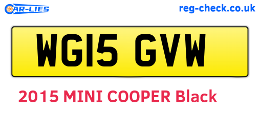 WG15GVW are the vehicle registration plates.