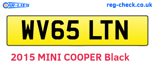 WV65LTN are the vehicle registration plates.