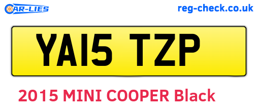 YA15TZP are the vehicle registration plates.