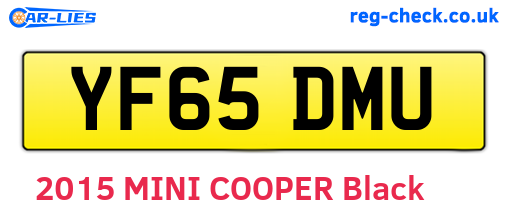 YF65DMU are the vehicle registration plates.