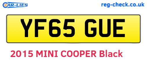 YF65GUE are the vehicle registration plates.