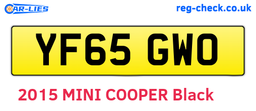 YF65GWO are the vehicle registration plates.