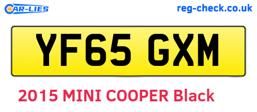YF65GXM are the vehicle registration plates.