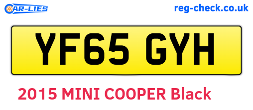YF65GYH are the vehicle registration plates.