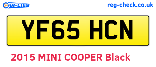 YF65HCN are the vehicle registration plates.