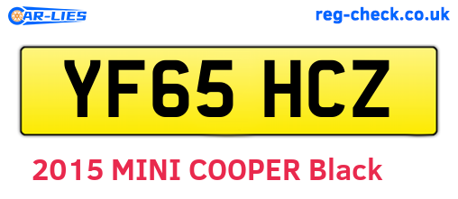 YF65HCZ are the vehicle registration plates.